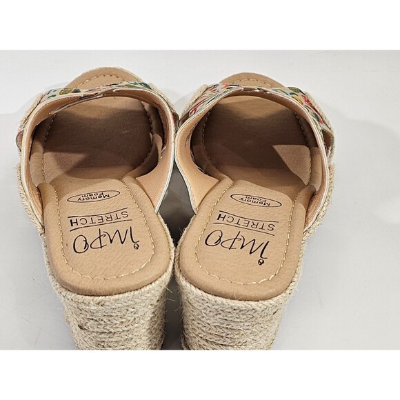 IMPO‎ Women's 8.5 Normi Shell Beach Theme Wedge Slide Sandals Heels NWOB - Picture 8 of 11